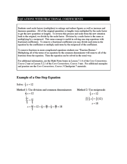 EQUATIONS WITH FRACTIONAL COEFFICIENTS