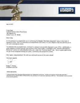 Coldwell Banker Regional Awards