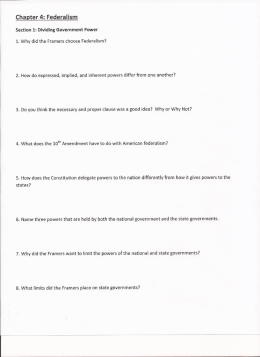 Chapter 4: Federalism