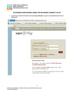 VPN Network Connect - UCSF School of Medicine