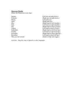 Macarena Months - Songs for Teaching