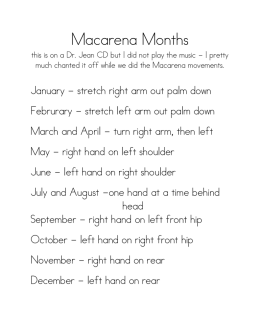 Macarena Months