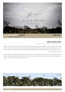 Macarena Programinfo - Black River | Outfitters