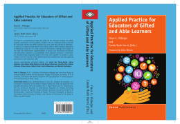 Applied Practice for Educators of Gifted and Able