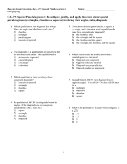 Special Parallelograms 1