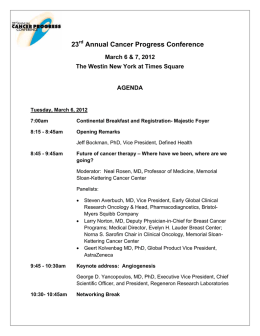 2012 - Cancer Progress by Defined Health