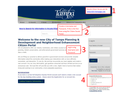 Accela Citizen Access portal: www.ACA.Tampagov.net. Create a