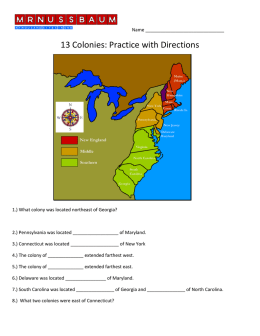 13 Colonies: Practice with Directions