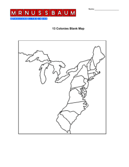 13 Colonies Blank Map