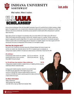 Illiana Merit Scholarship - Indiana University Northwest
