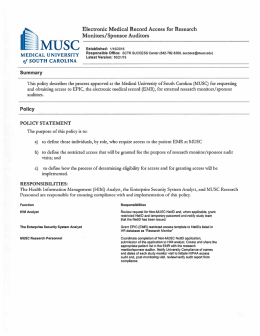 Electronic Medical Record Access for Research