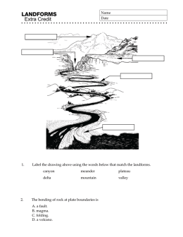 Landforms Extra Credit