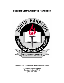 Support Staff Handbook