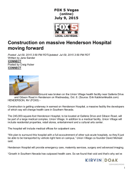 Construction on massive Henderson Hospital