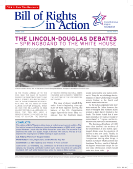 The Lincoln-Douglas Debates - Constitutional Rights Foundation