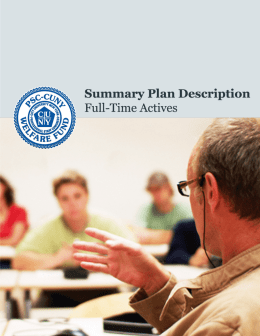 Entire Summary Plan Description - PSC