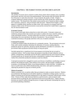 Chapter 2: The Market System and the Circular Flow - jb