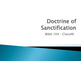Bible 104 – Class#6 - central baptist church