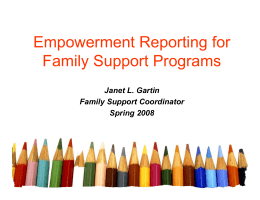 ECI Family Support Reporting Presentation