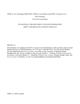 Drug Formulary - UPMC Health Plan
