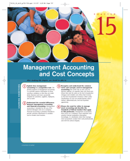 Management Accounting and Cost Concepts