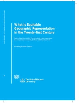 What is Equitable Geographic Representation in the Twenty