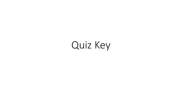 Quiz Key