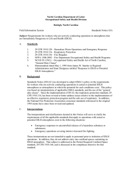 Requirements for Workers Conducting