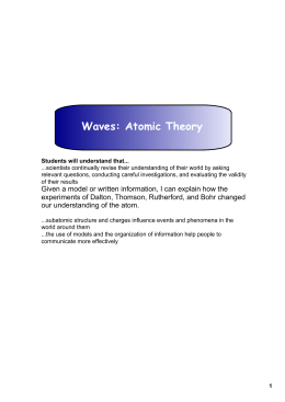 Waves - Atomic Theory SmartBoard Notes