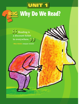 Unit 1: Why Do We Read? - North Bergen School District