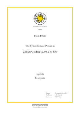 The Symbolism of Power in William Golding`s Lord of the Flies