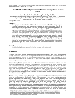 A WordNet-Based Near-Synonyms and Similar