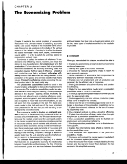 The Economizing` Problem