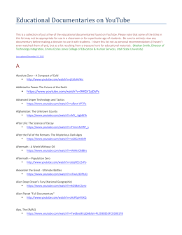 Educational Documentaries on YouTube - TeacherLINK