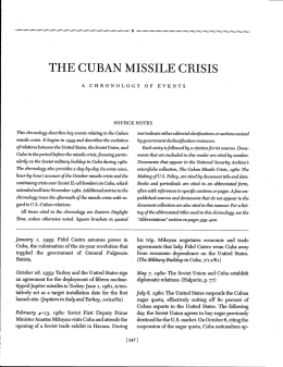 THE CUBAN MISSILE CRISIS - National Security Archive