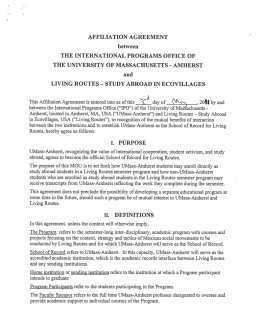 Afﬁliation Agreement