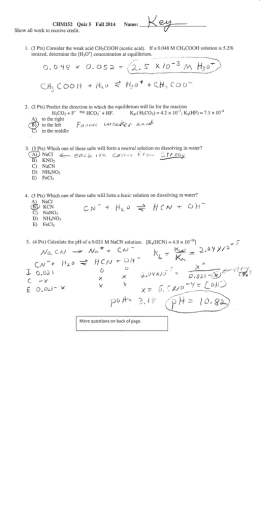 Quiz 5 Key