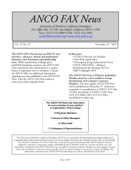 ANCO FAX News - UCSF Helen Diller Family Comprehensive