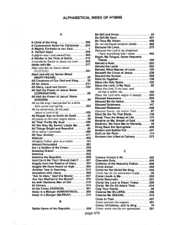Alphabetical Index - Hope Publishing Company