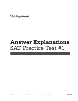 SAT 2015 Practice Test #1 Answer Explanations | SAT Suite of