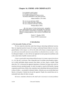 Chapter 16. CRIME AND CRIMINALITY