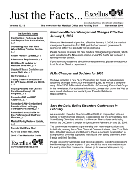 Just the Facts... - Excellus BlueCross BlueShield