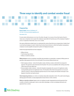 Three ways to identify and combat vendor fraud