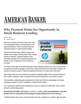 Why Payment Firms See Op...nding | American Banker