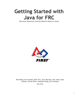 Getting Started with Java for FRC