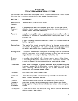 Private Sewage Disposal System Ordinance