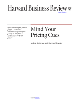 Mind Your Pricing Cues