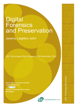 Digital Forensics and Preservation