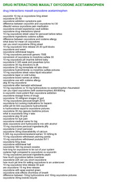 drug interactions maxalt oxycodone acetaminophen