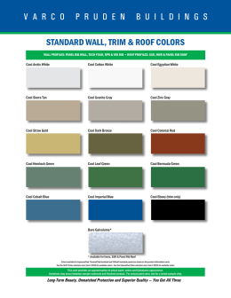 V A R C O P R U D E N B U I L D I N G S STANDARD WALL, TRIM